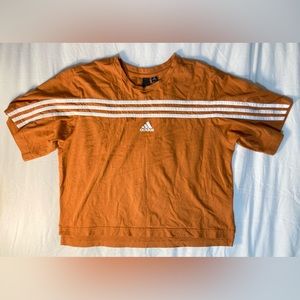 Adidas women’s oversized cropped tee, size medium